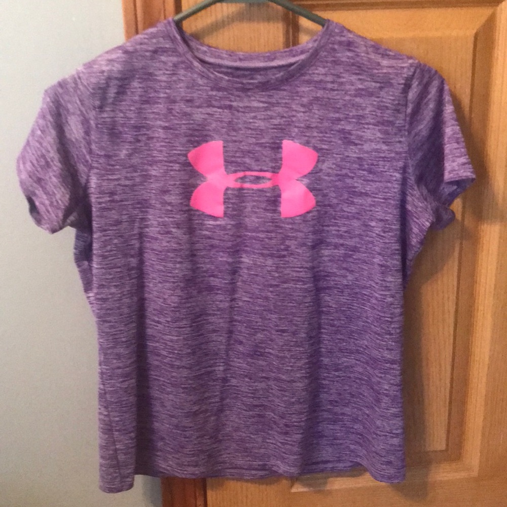 Kids Dri-fit purple underarmour shirt